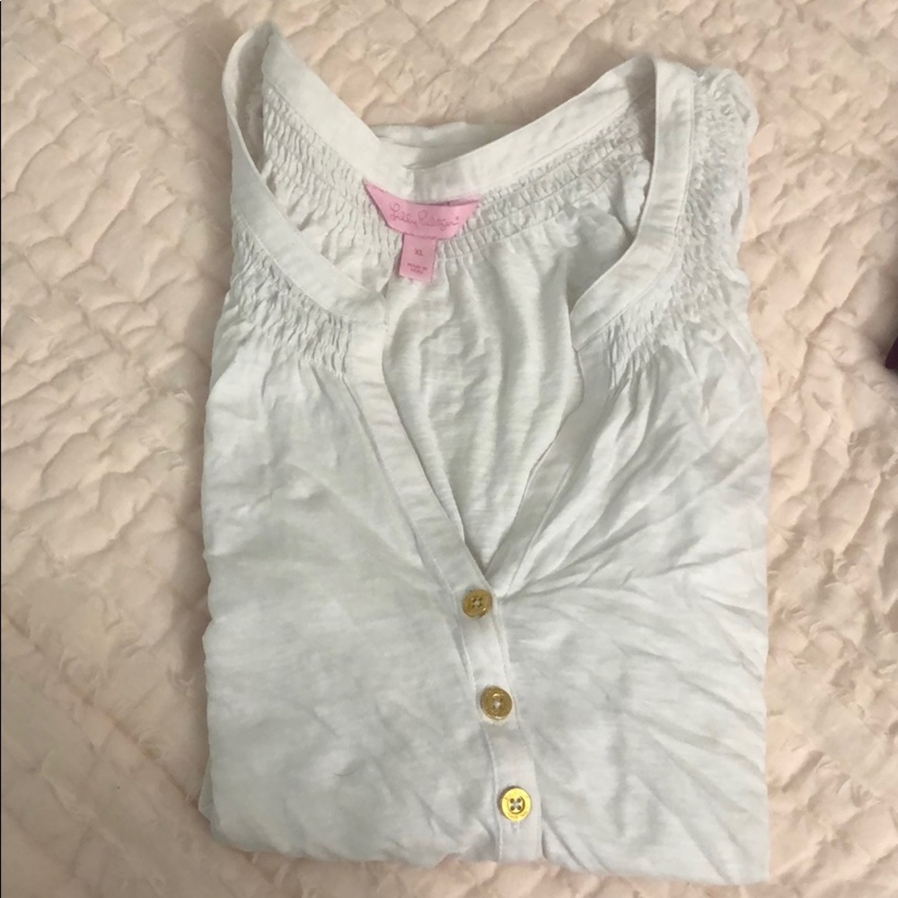 Lilly Pulitzer white sleeveless tank XL